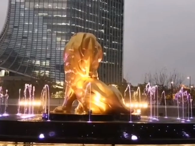 上海美高梅酒店音乐喷泉 视频